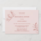 Elegant Floral Boho repetitie diner Kaart (Voorkant)