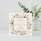 Elegant Floral Boho Waterverf Vrijgezellenfeest Kaart (Staand voorkant)