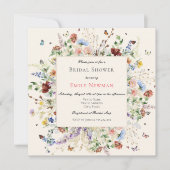 Elegant Floral Boho Waterverf Vrijgezellenfeest Kaart (Voorkant)