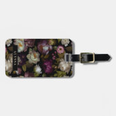 Elegant  Floral | Bold Moody Monogram Bagagelabel (Voorkant horizontaal)