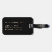 Elegant  Floral | Bold Moody Monogram Bagagelabel (Achterkant horizontaal)