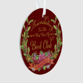 Elegant Floral Book Club Friendship Ornament (voorkant)