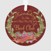 Elegant Floral Book Club Friendship Ornament (achterkant)