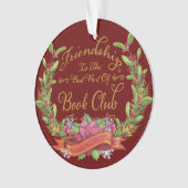 Elegant Floral Book Club Friendship Ornament (voorkant)
