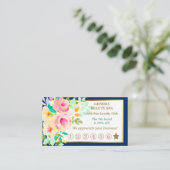 Elegant Floral Border Beauty Spa Loyalty Card (Staand voorkant)