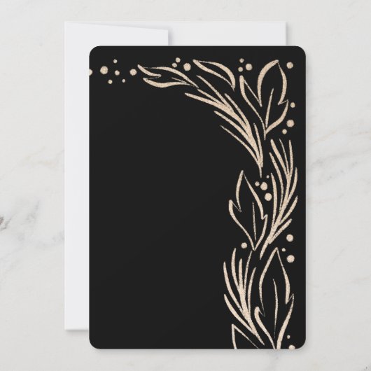 Elegant Floral Border Birthday Bash Uitnodiging (Achterkant)