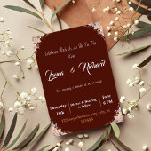 Elegant Floral Border Wedding Uitnodiging