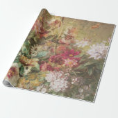 Elegant Floral Botanical Cadeaupapier (Uitgerold)