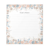 Elegant  Floral Botanical Flowers Notitieboek Notitieblok (Voorkant)