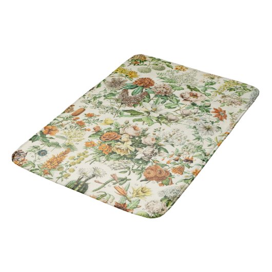 Elegant Floral Botanical Flowers Patroon Badmat (Gekanteld)