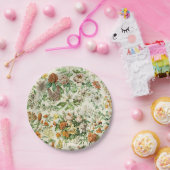 Elegant Floral Botanical Flowers Pattern Napkins Papieren Bordje (Feest)