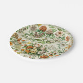 Elegant Floral Botanical Flowers Pattern Napkins Papieren Bordje (Gekanteld)