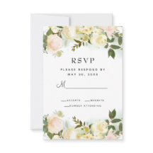 Elegant Floral Botanical Greenery Leaves Wedding