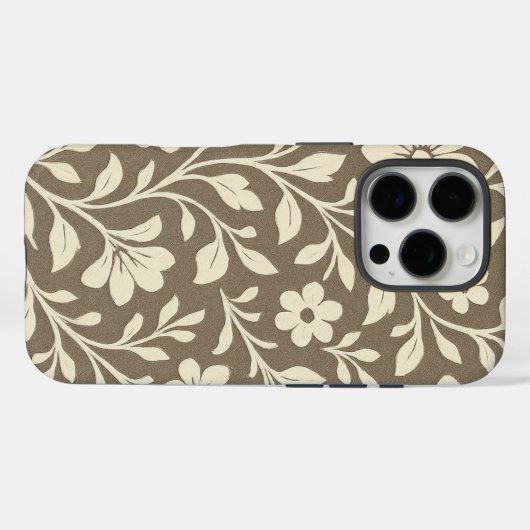 Elegant floral & Botanical iPhone Pro Case  (Achterkant (horizontaal))