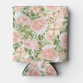 Elegant Floral Botanical Rose Pink Wedding Blikjeskoeler (Voorkant)