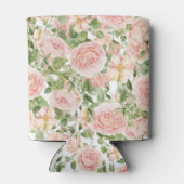 Elegant Floral Botanical Rose Pink Wedding Blikjeskoeler (Achterkant)