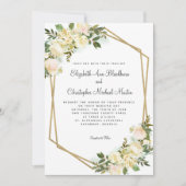 Elegant Floral Botanical Waterverf Chic Wedding Kaart (Voorkant)