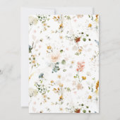 Elegant Floral Botanical Waterverf Script Weddensc Kaart (Achterkant)