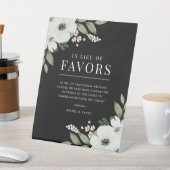 Elegant Floral Botanical Wedding in Lieu of Favors Reclamebord Met Voetstuk (Insitu)