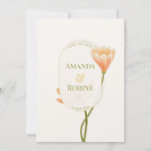 Elegant Floral Botanical Wedding Kaart (Voorkant)