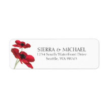 Elegant Floral Botanical Wedding Return Address
