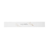 Elegant Floral Botaniqe Gold Foil Wedding Uitnodigingen Wikkel (Vlak)