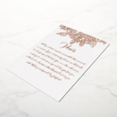 Elegant Floral Botaniqe Gold Foil Wedding Vows Folie Uitnodiging (Gedraaid)