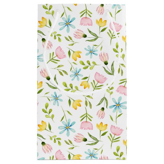 Elegant Floral Botanisch Patroon Klein Cadeauzakje (Achterkant)