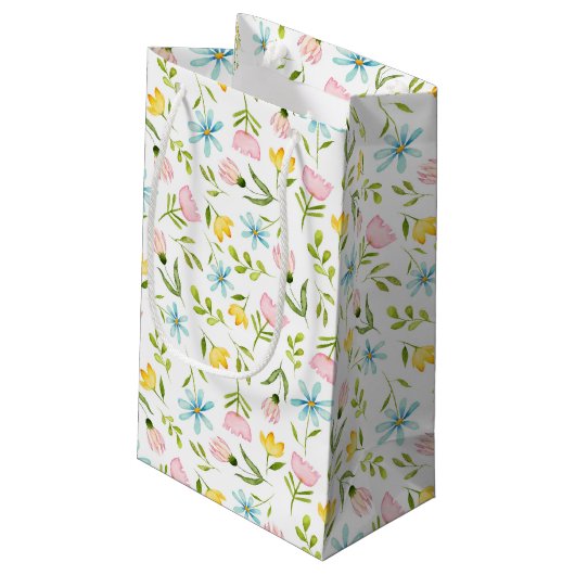 Elegant Floral Botanisch Patroon Klein Cadeauzakje (Achterkant Gekanteld)