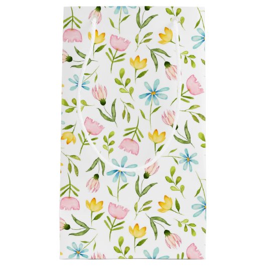 Elegant Floral Botanisch Patroon Klein Cadeauzakje (Voorkant)