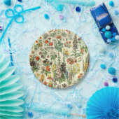 Elegant Floral botanisch ventilatorpatroon Papieren Bordje (Feest)