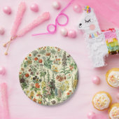 Elegant Floral botanisch ventilatorpatroon Papieren Bordje (Feest)