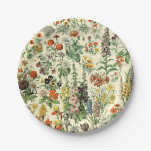 Elegant Floral botanisch ventilatorpatroon Papieren Bordje