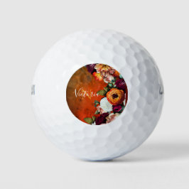 Elegant Floral botanische benaming Rustische Vinta Golfballen