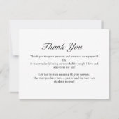 Elegant Floral  botanische chemicaliën Birthday Bedankkaart (Achterkant)