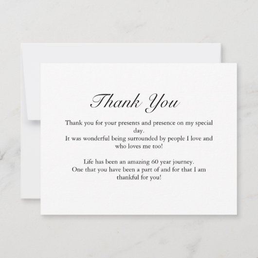 Elegant Floral  botanische chemicaliën Birthday Bedankkaart (Achterkant)