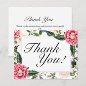 Elegant Floral  botanische chemicaliën Birthday Bedankkaart (Voorkant / Achterkant)