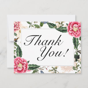 Elegant Floral  botanische chemicaliën Birthday Bedankkaart