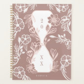 Elegant Floral Botanische tuinschilferen Hourglass Planner (Voorkant)