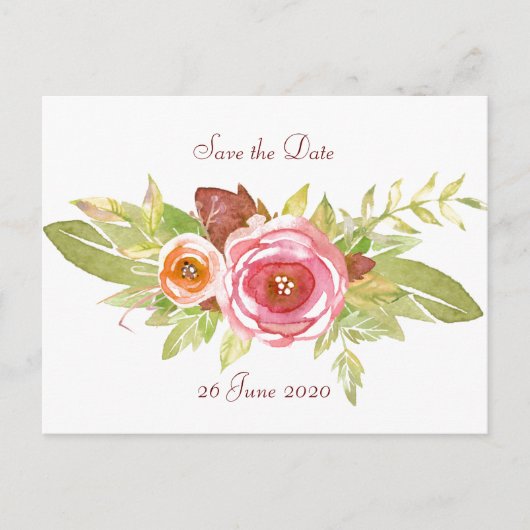 Elegant Floral Bouquet Briefkaart (Voorkant)