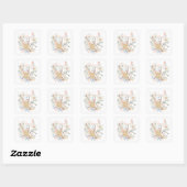 Elegant Floral Bouquet Girly Gezegde Lovely Vierkante Sticker (Vel)