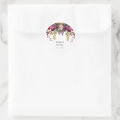 Elegant Floral Bouquet Ronde Sticker (Tas)