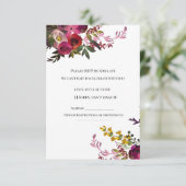 Elegant Floral Bouquet RSVP Kaartje (Staand voorkant)
