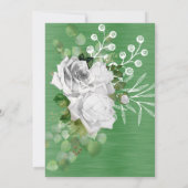 ELEGANT FLORAL BOUQUET SAGE TRIM WEDING KAART (Achterkant)