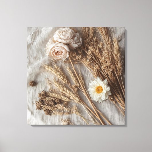 Elegant Floral Bouquet Wall Art Canvas Afdruk (Voorkant)