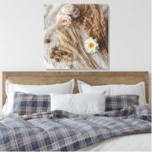 Elegant Floral Bouquet Wall Art Canvas Afdruk (Insitu (Slaapkamer))