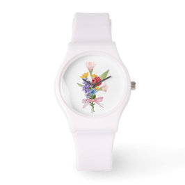 Elegant Floral Bouquet Watch Horloge