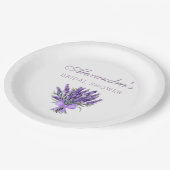 Elegant Floral Bow Lavendel Vrijgezellenfeest Papieren Bordje (Gekanteld)