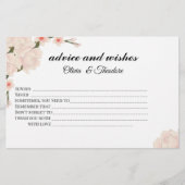 Elegant Floral Bridal advies en wenst Kaart (Voorkant)