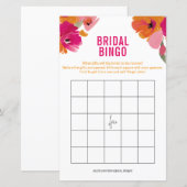 Elegant Floral Bridal Bingo Kaarten Vrijgezellenfe (Voorkant / Achterkant)